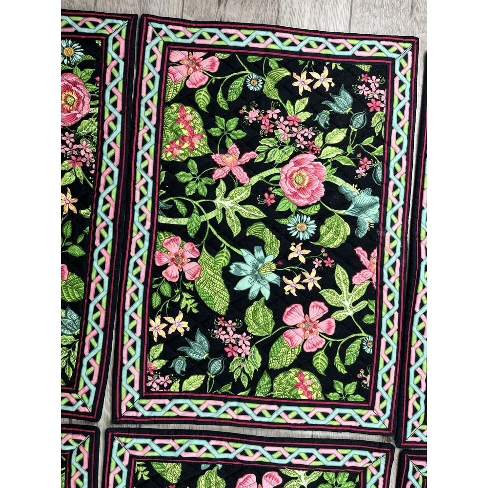 Vera Bradley Placemats Retired Botanica Set of Six (6) Place Mats
